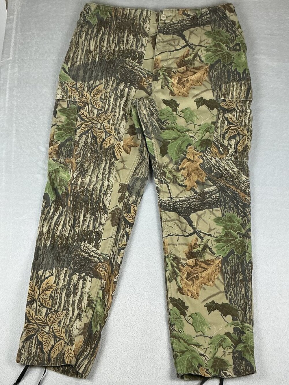 Vintage Rattlers Brand Men's Cargo Pants Camo Hunting XL Y2K Made in USA.